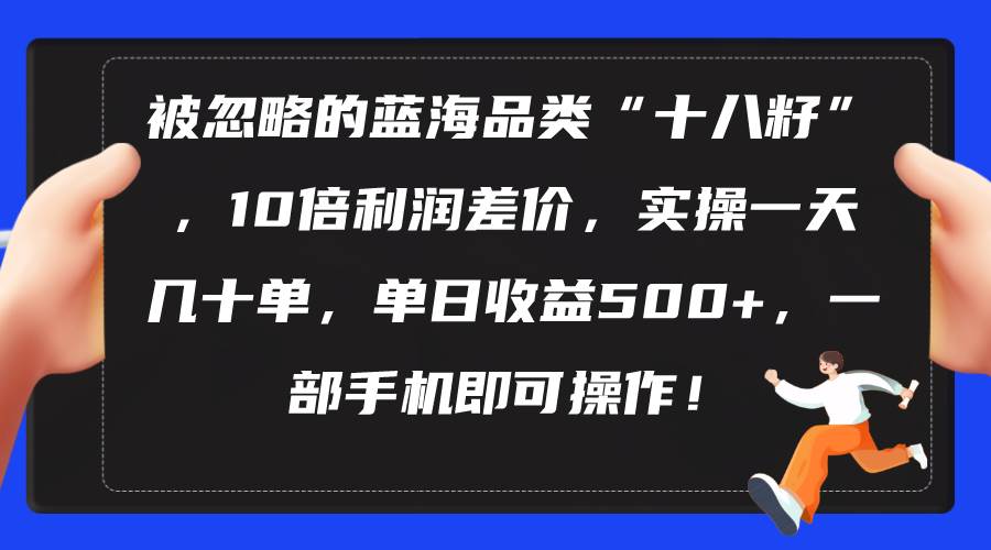 被忽略的蓝海品类“十八籽”，10倍利润差价，实操一天几十单 单日收益500+网创吧-网创项目资源站-副业项目-创业项目-搞钱项目恒杨云站