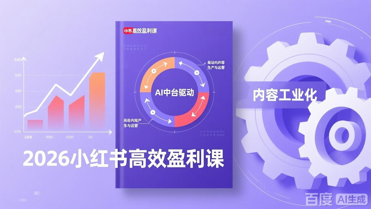 2026小红书高效盈利课，流量双引擎+内容工业化+AI中台驱动，构建可复制的千万级营收模型网创吧-网创项目资源站-副业项目-创业项目-搞钱项目恒杨云站