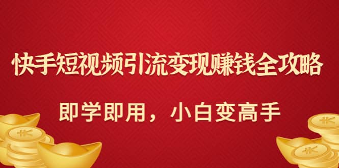 快手短视频引流变现赚钱全攻略：即学即用，小白变高手（价值980元）网创吧-网创项目资源站-副业项目-创业项目-搞钱项目恒杨云站