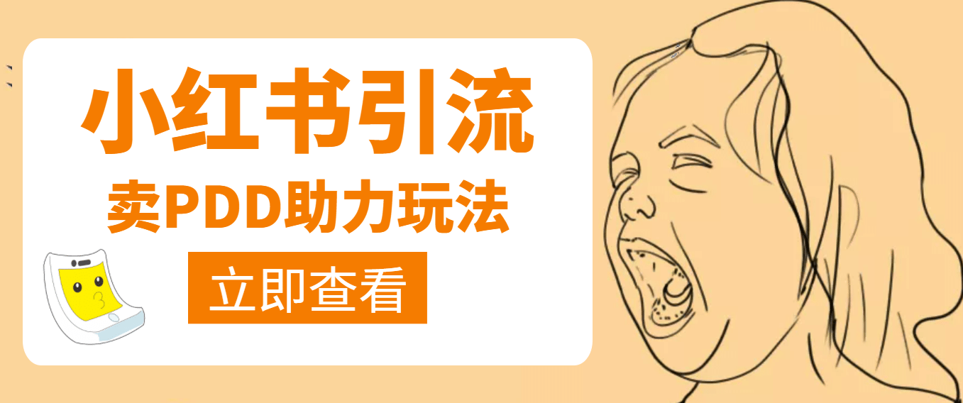 利用小红书卖拼多多助力网创吧-网创项目资源站-副业项目-创业项目-搞钱项目恒杨云站