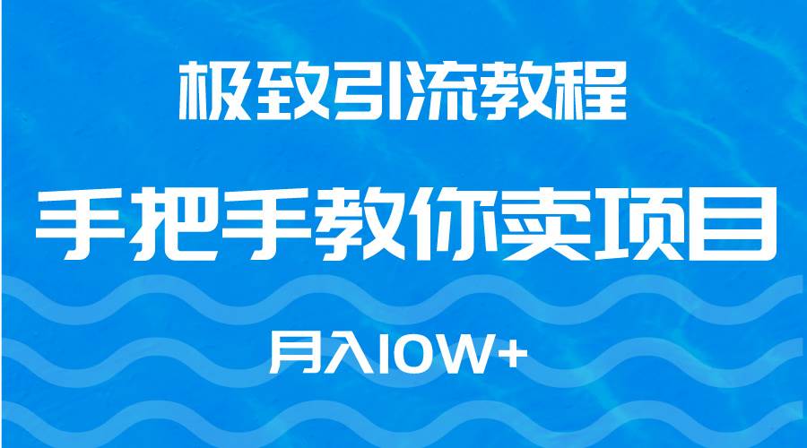 极致引流教程，手把手教你卖项目，月入10W+网创吧-网创项目资源站-副业项目-创业项目-搞钱项目恒杨云站