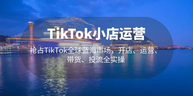 TikTok小店运营 抢占TikTok全球蓝海市场，开店、运营、带货、投流全实操网创吧-网创项目资源站-副业项目-创业项目-搞钱项目恒杨云站
