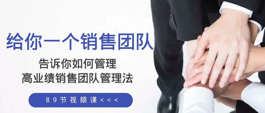 给你一个销售团队，告诉你如何管理，高业绩销售团队管理法（89节课）网创吧-网创项目资源站-副业项目-创业项目-搞钱项目恒杨云站