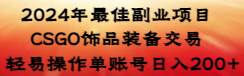 2024年最佳副业项目 CSGO饰品装备交易 轻易操作单账号日入200+网创吧-网创项目资源站-副业项目-创业项目-搞钱项目恒杨云站