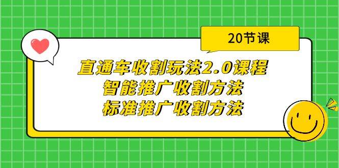 直通车收割玩法2.0课程：智能推广收割方法+标准推广收割方法（20节课）网创吧-网创项目资源站-副业项目-创业项目-搞钱项目恒杨云站