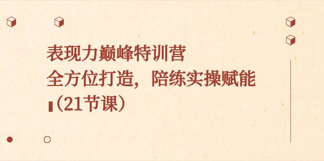 表现力巅峰特训营，全方位打造，陪练实操赋能（21节课）网创吧-网创项目资源站-副业项目-创业项目-搞钱项目恒杨云站