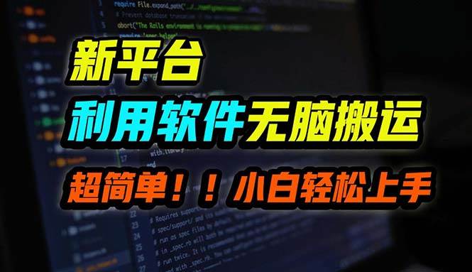 B站平台用软件无脑搬运，月赚10000+，小白也能轻松上手网创吧-网创项目资源站-副业项目-创业项目-搞钱项目恒杨云站