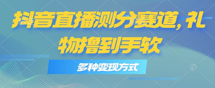 抖音直播测分赛道，多种变现方式，轻松日入1000+网创吧-网创项目资源站-副业项目-创业项目-搞钱项目恒杨云站