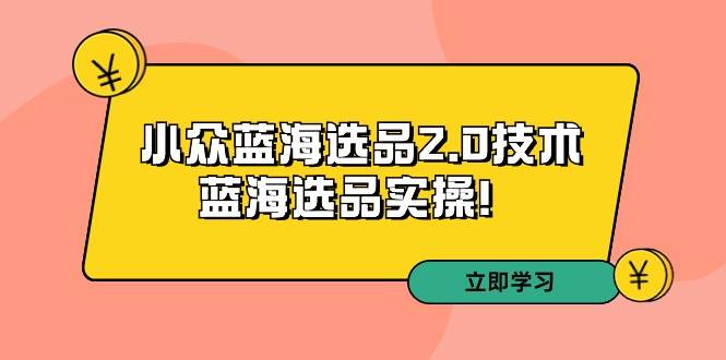 拼多多培训第33期：小众蓝海选品2.0技术-蓝海选品实操！网创吧-网创项目资源站-副业项目-创业项目-搞钱项目恒杨云站