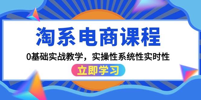 淘系电商课程，0基础实战教学，实操性系统性实时性（15节课）网创吧-网创项目资源站-副业项目-创业项目-搞钱项目恒杨云站