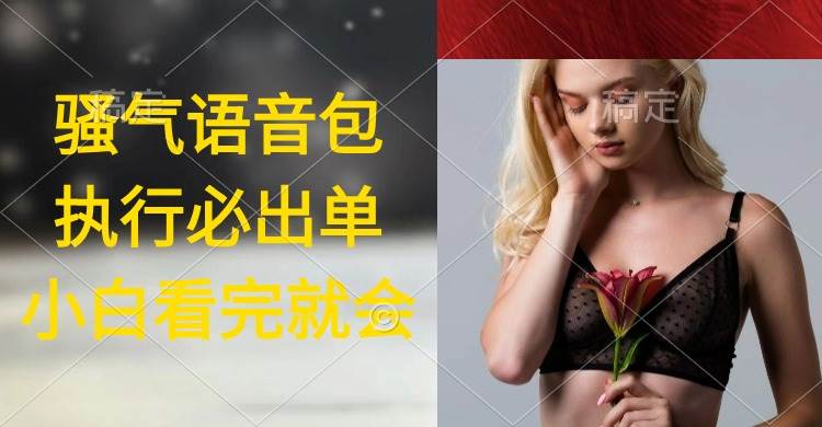 执行就出单，日入2000+，超火骚气语音包，小白看完课程就能马上实操网创吧-网创项目资源站-副业项目-创业项目-搞钱项目恒杨云站