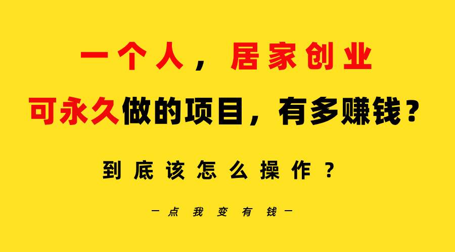 一个人，居家创业：B站每天10分钟，单账号日引创业粉100+，月稳定变现5W…网创吧-网创项目资源站-副业项目-创业项目-搞钱项目恒杨云站