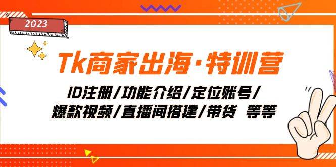 Tk商家出海·特训营：ID注册/功能介绍/定位账号/爆款视频/直播间搭建/带货网创吧-网创项目资源站-副业项目-创业项目-搞钱项目恒杨云站