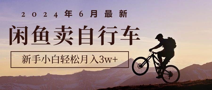2024年6月最新闲鱼卖自行车，新手小白轻松月入3w+项目网创吧-网创项目资源站-副业项目-创业项目-搞钱项目恒杨云站