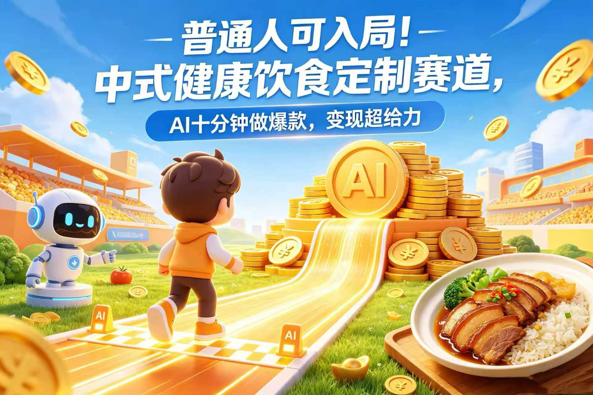 普通人可入局!中式健康饮食定制赛道,AI 十分钟做爆款,变现超给力网创吧-网创项目资源站-副业项目-创业项目-搞钱项目恒杨云站